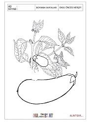 Patlıcan boyama sayfaları 